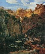 Ernst Fries Tivoli, les cascades et le temple de Vesta oil painting artist
